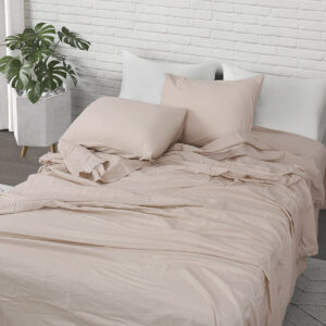 Σετ παπλωματοθήκη υπέρδιπλη Hilton Art 11151 230x250 Μπεζ Beauty Home