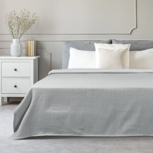Κουβέρτα μονή Stripe ζακάρ Art 11172 170x270 Γκρι Beauty Home
