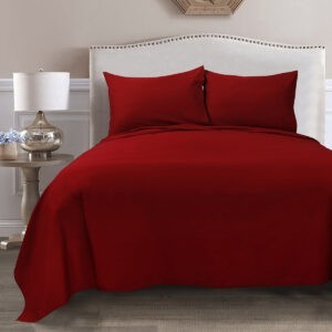 Σετ σεντόνια υπέρδιπλα με λάστιχο 4 Seasons Art 12000 240x270 Κόκκινο Beauty Home