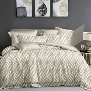 Σετ σεντόνια υπέρδιπλα Art 12056 Ever after 230x260 Μπεζ Beauty Home