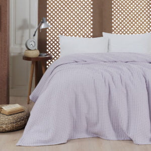 Πικέ υπέρδιπλη waffle Art 1990 Lilac 230x240 Λιλά Beauty Home