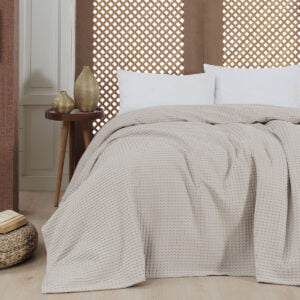 Πικέ υπέρδιπλη waffle Art 1990 Sand  230x240 Μπεζ Beauty Home