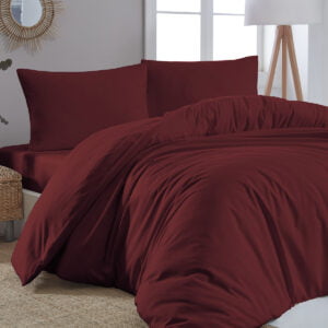 Παπλωματοθήκη μονή μονόχρωμη Art 1999 170x250 Μπορντό Beauty Home