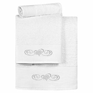 Σετ πετσέτες Art 3169  Σετ 3τμχ  Λευκό Beauty Home