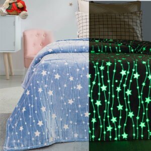 Κουβέρτα μονή φωσφορίζουσα Art 6135  160x220 Γαλάζιο Beauty Home