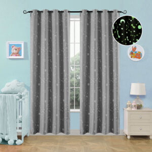 Κουρτίνα φωσφορίζουσα με 8 κρίκους Art 6140 γκρι  140x260 Γκρι Beauty Home