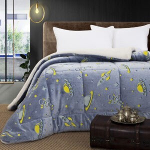 Κουβερτοπάπλωμα μονό φωσφοριζέ Art 6268 160x220 Σιέλ Beauty Home