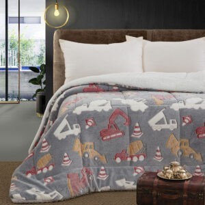 Κουβερτοπάπλωμα μονό φωσφοριζέ Art 6269 160x220 Γκρι Beauty Home