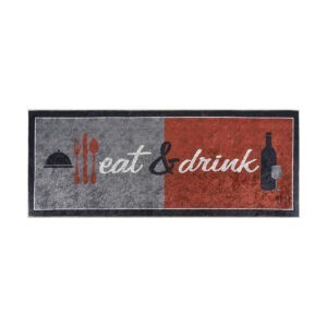 Πατάκι κουζίνας 9025 0.60x1.60  Γκρι,Κόκκινο Beauty Home