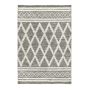 Χαλί βαμβακερό Morocotton 9235 150x220 Γκρι Beauty Home