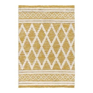 Χαλί βαμβακερό Morocotton 9236 150x220 Κίτρινο Beauty Home