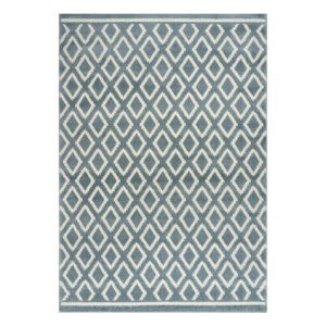 Πατάκι Vibe Art 9574 67x150 Blue White Σιέλ Λευκό Beauty Home