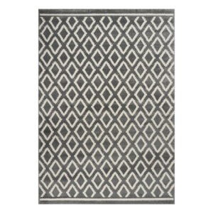 Χαλί Vibe Art 9576 Grey White Γκρι Λευκό Beauty Home