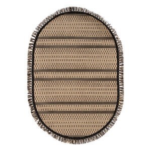 Οβάλ 100x150 ψάθα με κρόσια Sol Art 9754 Μπεζ Beauty Home