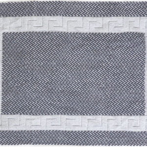 Ταπέτο μπάνιου Atlas νηματοβαφή μαίανδρος 50x75 Γκρι,Λευκό Beauty Home