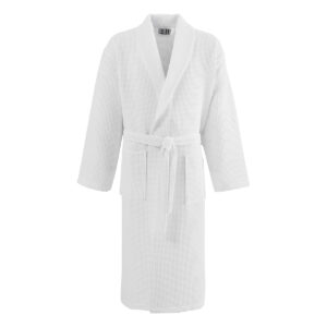 Μπουρνούζι με γιακά πικέ 50%Cot-50%Pol 210gsm Λευκό Beauty Home