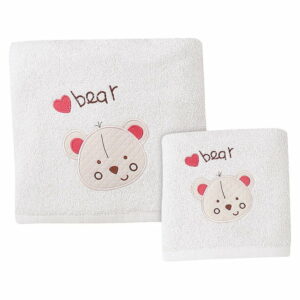 Σετ πετσέτες Pure thoughts  Art 5104  Σετ 2τμχ Λευκό,Ροζ Beauty Home