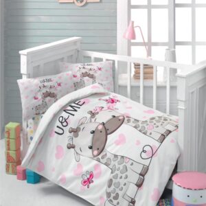 Σετ σεντόνια βρεφικά Art 5600 100x150 Ροζ Beauty Home