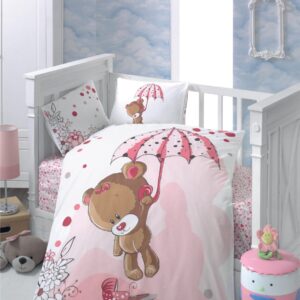 Σετ σεντόνια βρεφικά Art 5602 100x150 Ροζ Beauty Home