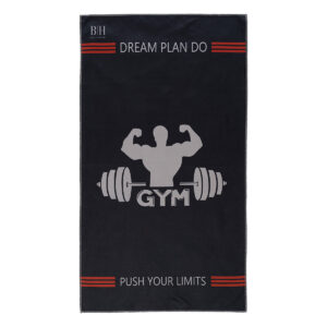 Πετσέτα γυμναστηρίου Art 2242 50x90 Μαύρο,Γκρι Beauty Home