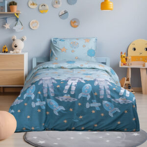 Σετ πάπλωμα μονό Shpok Art 6234 160x240 Πετρόλ Beauty Home