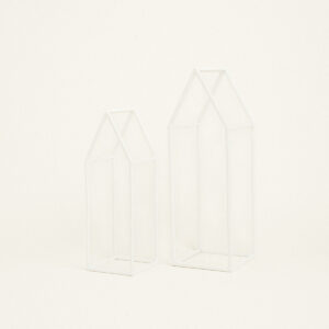 ΜΕΤΑΛΛΙΚΟ ΣΠΙΤΙ ΣΕΤ 2 ΤΜΧ ΛΕΥΚΟ 36 – 45 CM Beauty Home