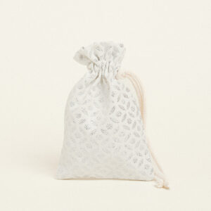 ΠΟΥΓΚΙ ΜΕ ΚΟΡΔΟΝΙ 12 x 17 cm ΖΑΚΑΡ ΕΚΡΟΥ-ΑΣΗΜΙ Beauty Home