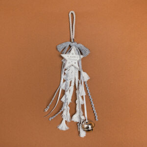 ΚΡΕΜΑΣΤΟ ΜΕ ΦΟΥΝΤΑΚΙΑ ΞΥΛΙΝΟ ΔΙΑΚΟΣΜΗΤΙΚΟ ΑΣΤΕΡΙ MERRY CHRISTMAS ΑΣΗΜΙ Beauty Home