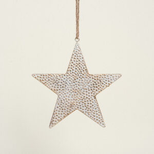 ΜΕΤΑΛΛΙΚΟ ΑΣΤΕΡΙ ΛΕΥΚΟ / ΧΡΥΣΟ 31 cm Beauty Home