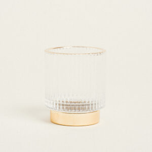 ΚΗΡΟΠΗΓΙΟ ΔΙΑΦΑΝΟ / ΧΡΥΣΟ Ø7×8,2cm Beauty Home