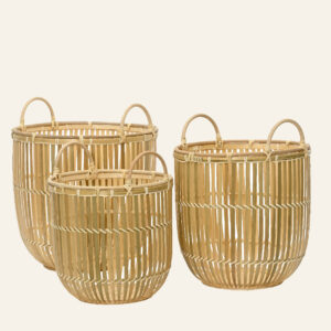 ΚΑΛΑΘΙΑ ΜΠΑΜΠΟΥ 38 x 35 cm ΣΕΤ 3 ΤΜΧ Beauty Home