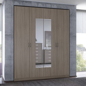 Ντουλάπα 4φυλλη με καθρέφτη